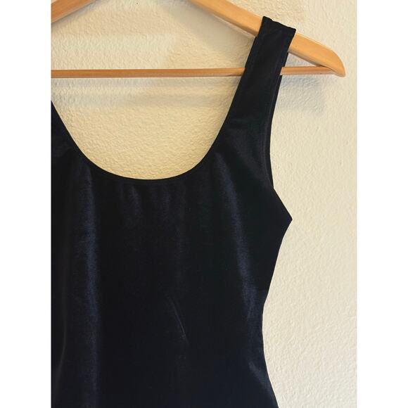 FOREVER 21 Bodysuit | Black Velvet Bodycon Witchy Whimsigoth | SMALL - Picture 3 of 8